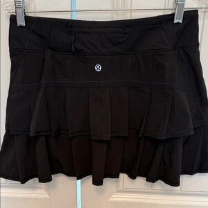 lululemon athletica Tiered Black Mini Tennis Skirt